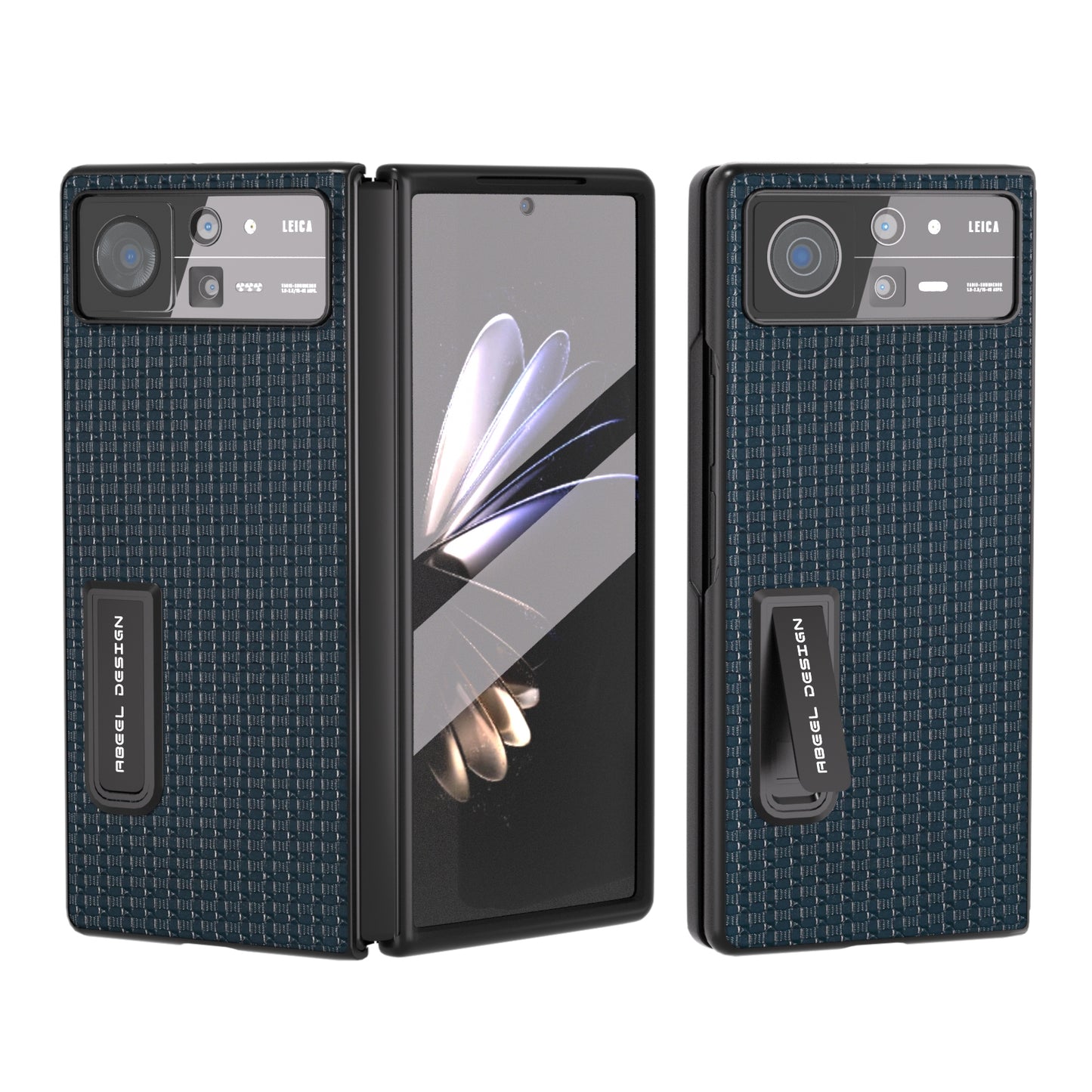 For Xiaomi Mix Fold 2 Integrated Genuine Leather Luxury Series Phone Case with Holder(Royal Blue)
