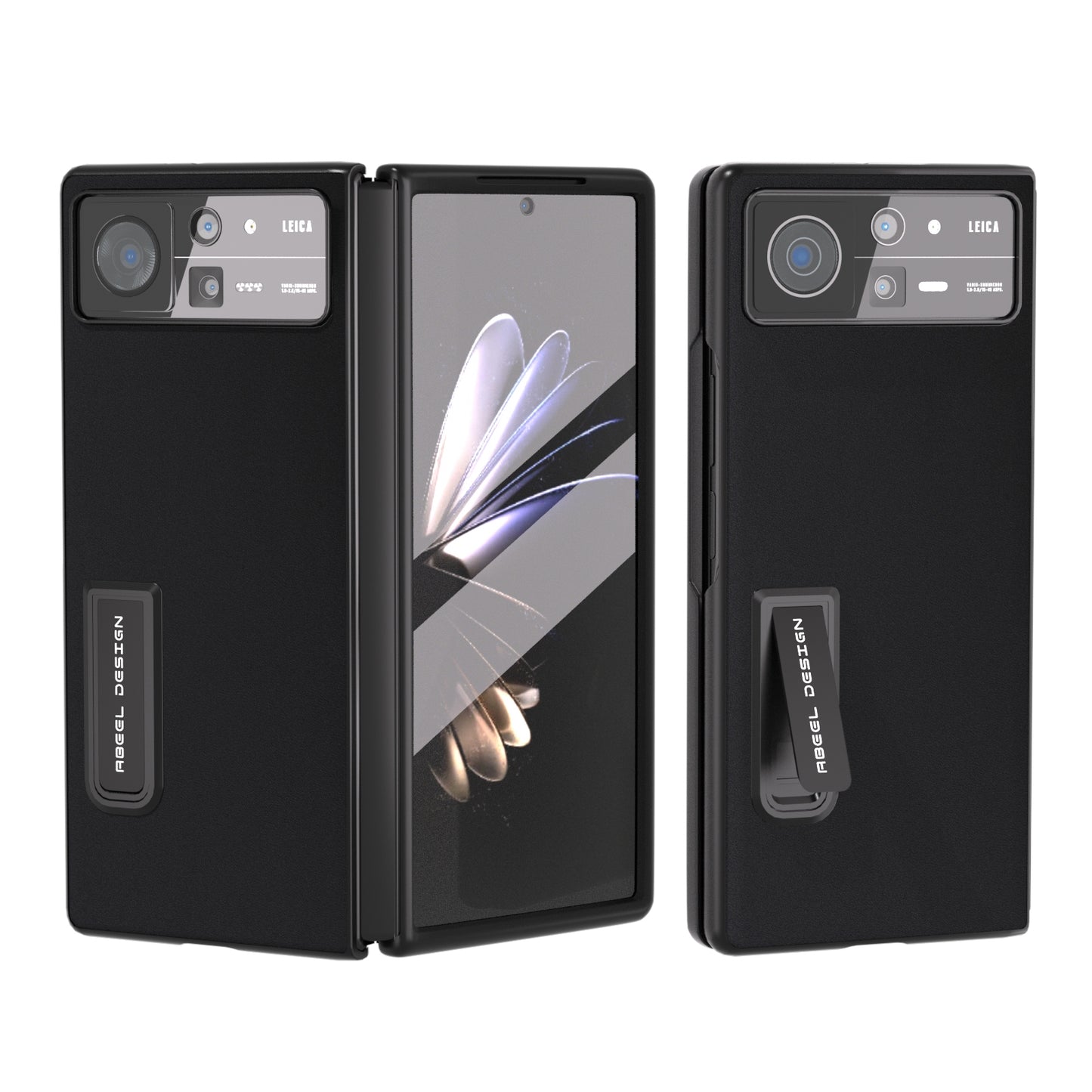 For Xiaomi Mix Fold 2 Integrated Genuine Silky Soft ABEEL Black Edge Phone Case with Holder(Black)