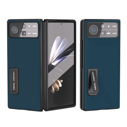For Xiaomi Mix Fold 2 Integrated Genuine Silky Soft ABEEL Black Edge Phone Case with Holder(Blue)