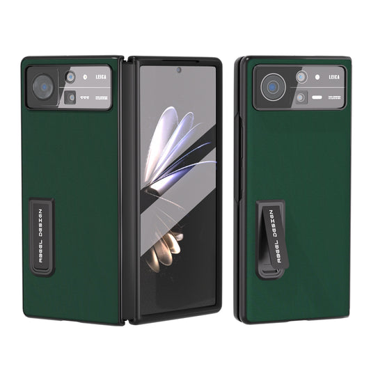 For Xiaomi Mix Fold 2 Integrated Genuine Silky Soft ABEEL Black Edge Phone Case with Holder(Green)