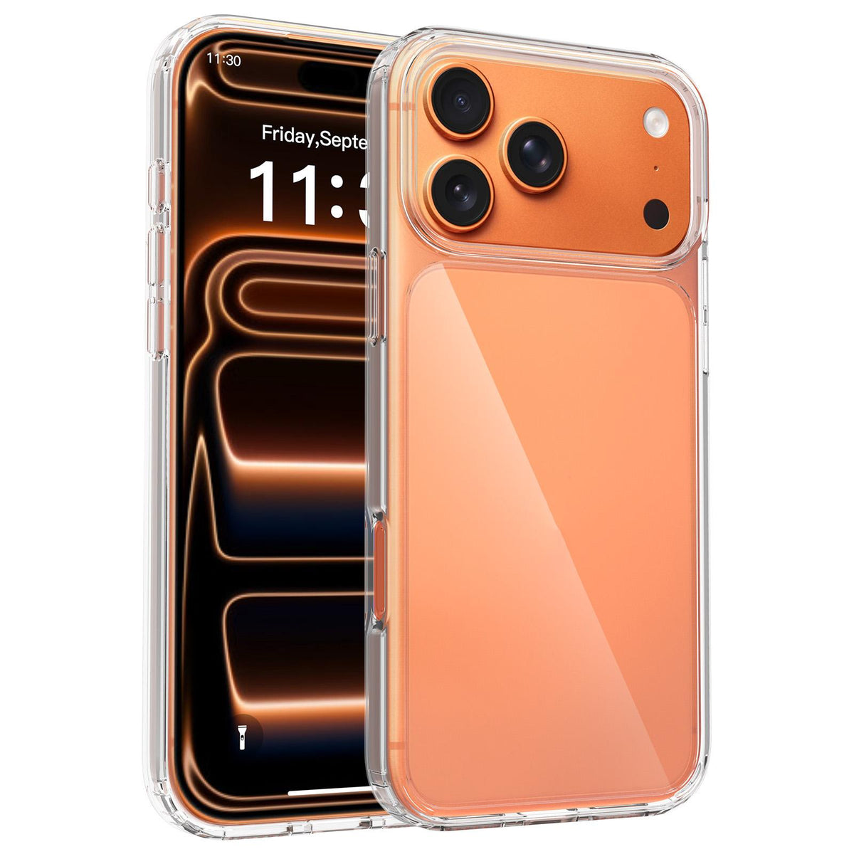 Compatible with iPhone 18 Pro Max Scratchproof Acrylic 1.5mm Phone Case - Transparent