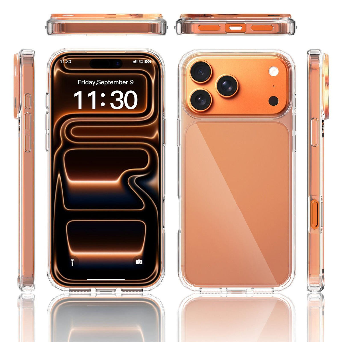 Compatible with iPhone 18 Pro Max Scratchproof Acrylic 1.5mm Phone Case - Black