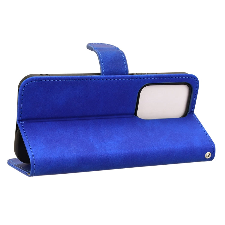 For Honor 200 Lite Skin Feel Magnetic Flip Leather Phone Case(Blue)