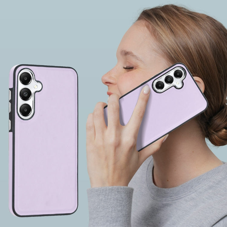 For Samsung Galaxy S24 5G Leather Texture Full Coverage Phone Case(Purple)