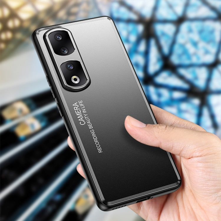 For Honor 100 Frosted Metal Phone Case(Black)
