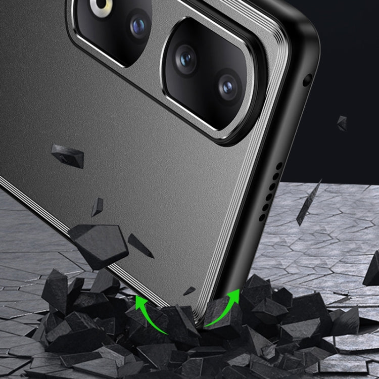 For Honor 100 Pro Frosted Metal Phone Case(Gold)