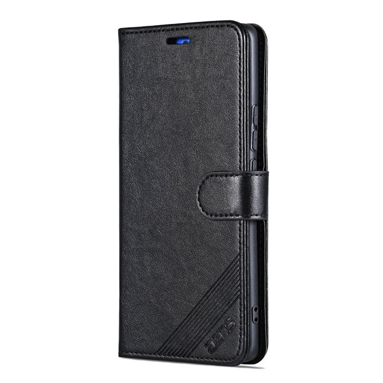 For Honor 100 AZNS Sheepskin Texture Flip Leather Phone Case(Black)