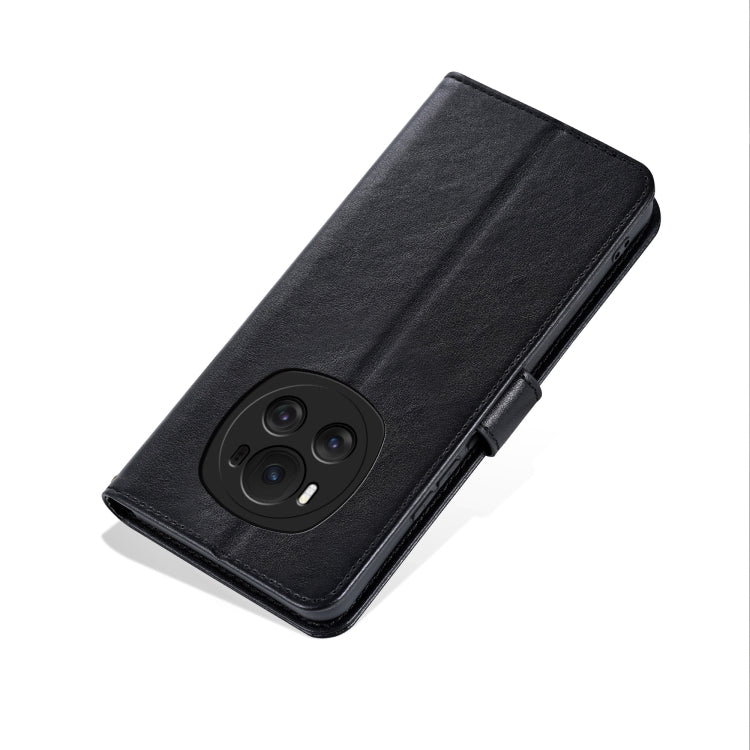 For Honor Magic6 AZNS Sheepskin Texture Flip Leather Phone Case(Black)