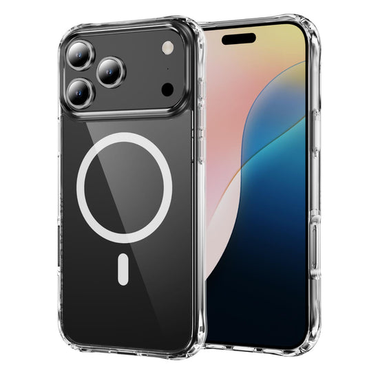 Compatible with iPhone 18 Pro Max Four Corner Airbags MagSafe Magnetic Phone Case - Transparent