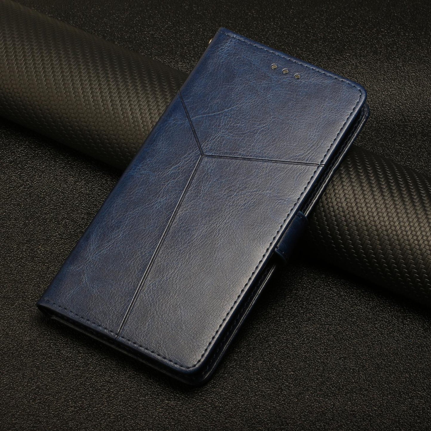 For vivo V50 5G Global HT01 Y-shaped Pattern Flip Leather Phone Case(Blue)