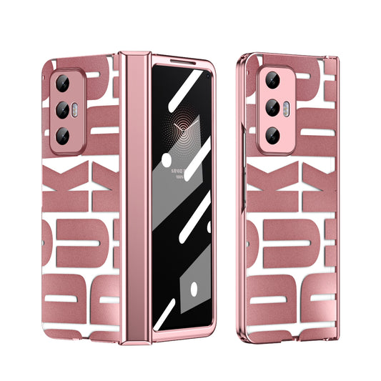 For Xiaomi Mi Mix Fold Integrated Electroplating Folding Phone Case with Hinge(Rose Gold)