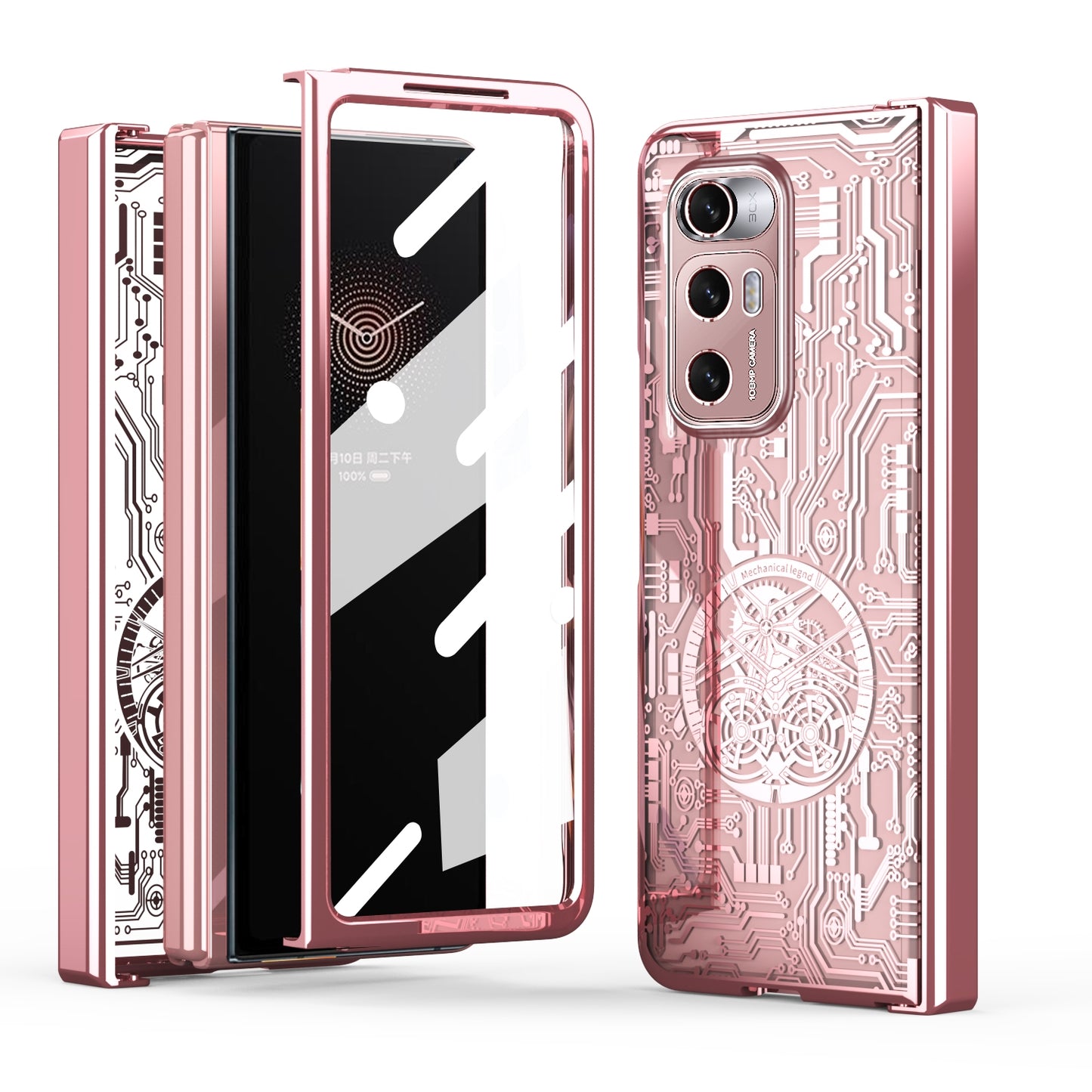 For Xiaomi Mi Mix Fold Mechanical Legend Integrated Electroplating All-inclusive Phone Case(Rose Gold)