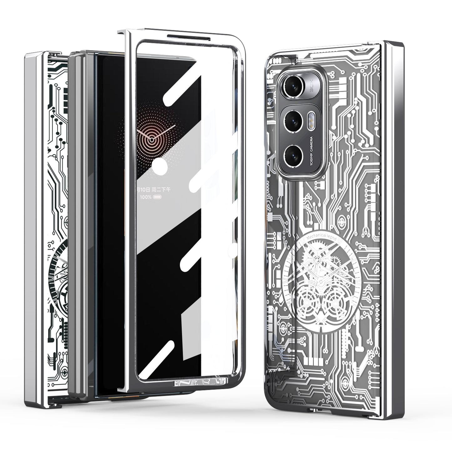 For Xiaomi Mi Mix Fold Mechanical Legend Integrated Electroplating All-inclusive Phone Case(Silver)