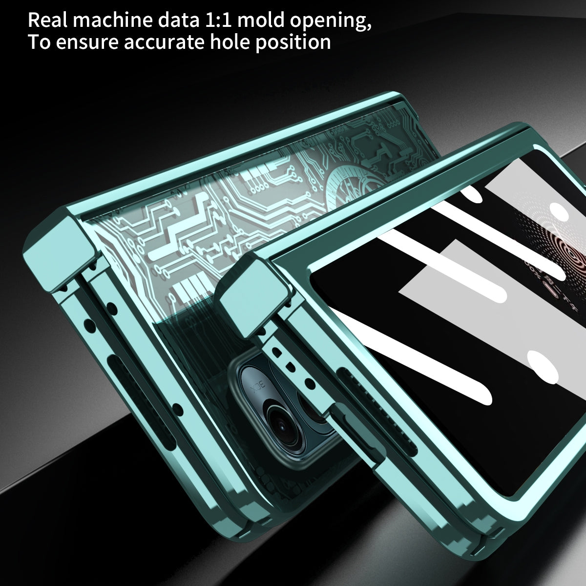 For Xiaomi Mi Mix Fold Mechanical Legend Integrated Electroplating All-inclusive Phone Case(Green)
