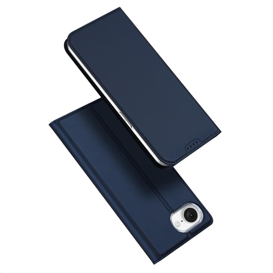 For iPhone 16e DUX DUCIS Skin Pro Series Flip Leather Phone Case(Blue)