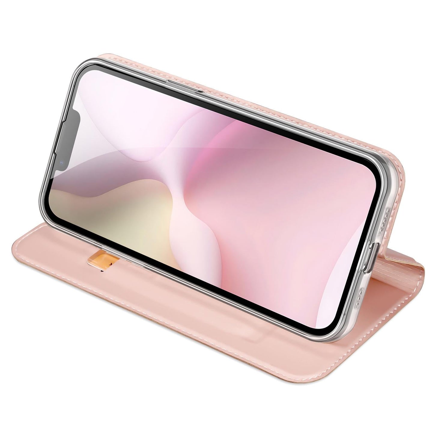 For iPhone 16e DUX DUCIS Skin Pro Series Flip Leather Phone Case(Rose Gold)