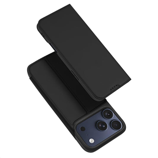 Compatible with iPhone 18 Pro Max DUX DUCIS Skin Pro Series Flip Leather Phone Case - Black