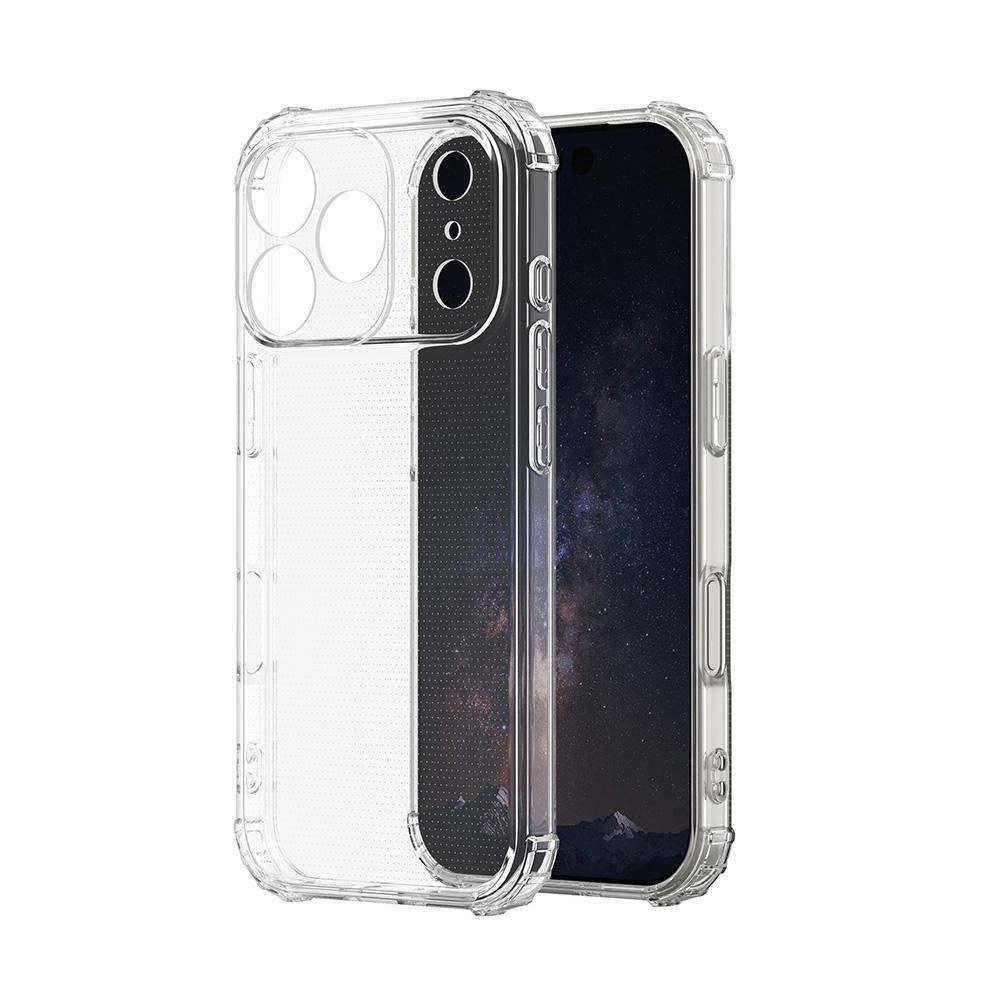 Compatible with iPhone 18 Pro Max Four-Corner Shockproof Clear TPU Phone Case - Transparent