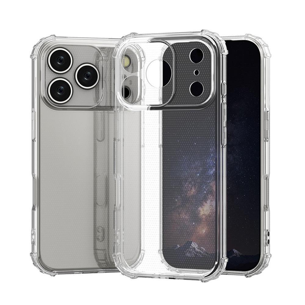 Compatible with iPhone 18 Pro Max Four-Corner Shockproof Clear TPU Phone Case - Transparent