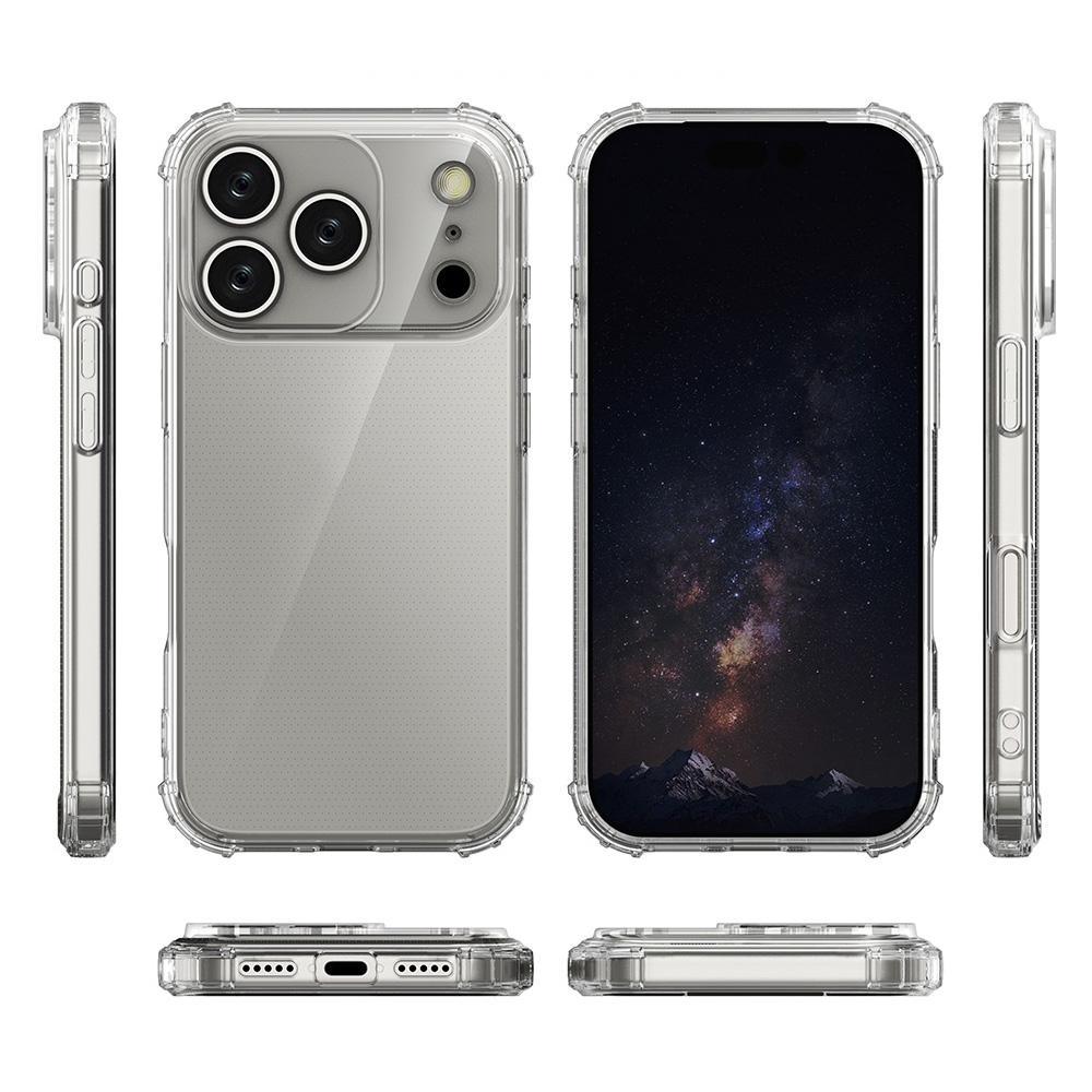 Compatible with iPhone 18 Pro Max Four-Corner Shockproof Clear TPU Phone Case - Transparent