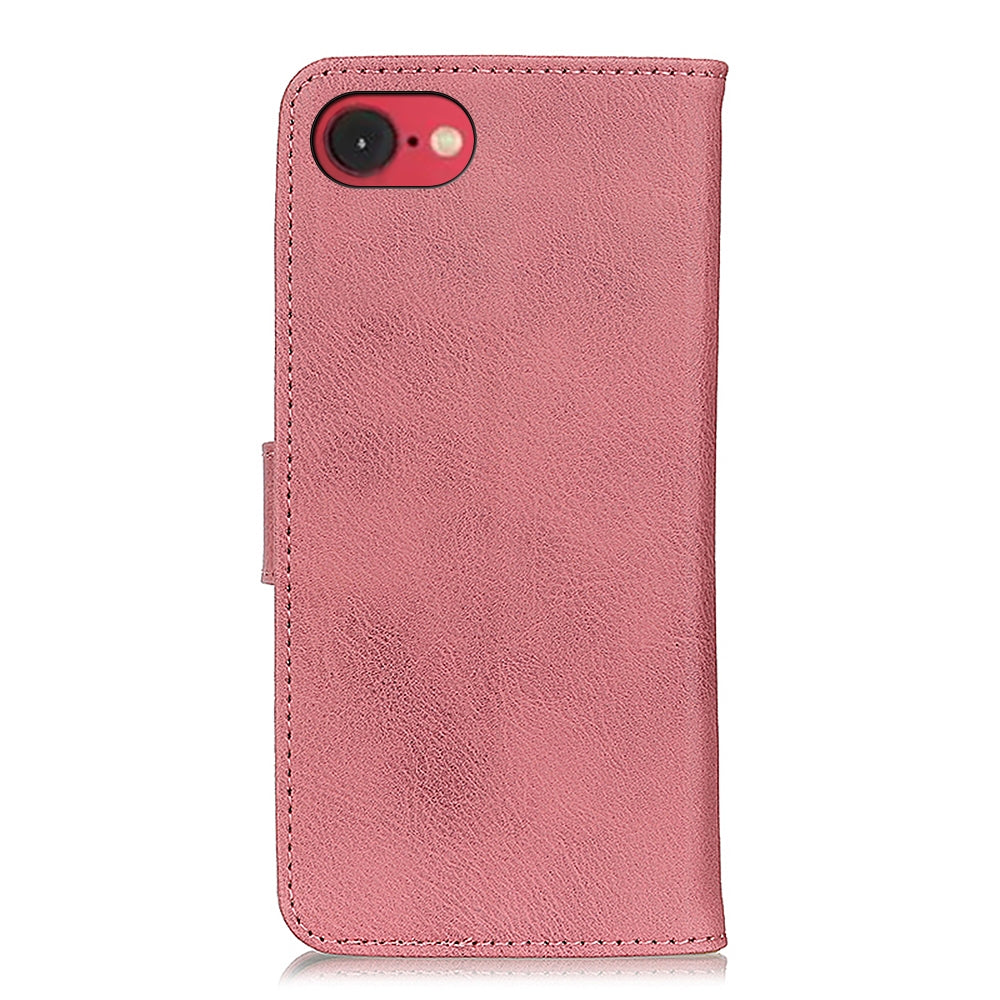 For iPhone 16e KHAZNEH Cowhide Texture Horizontal Flip Leather Phone Case(Pink)