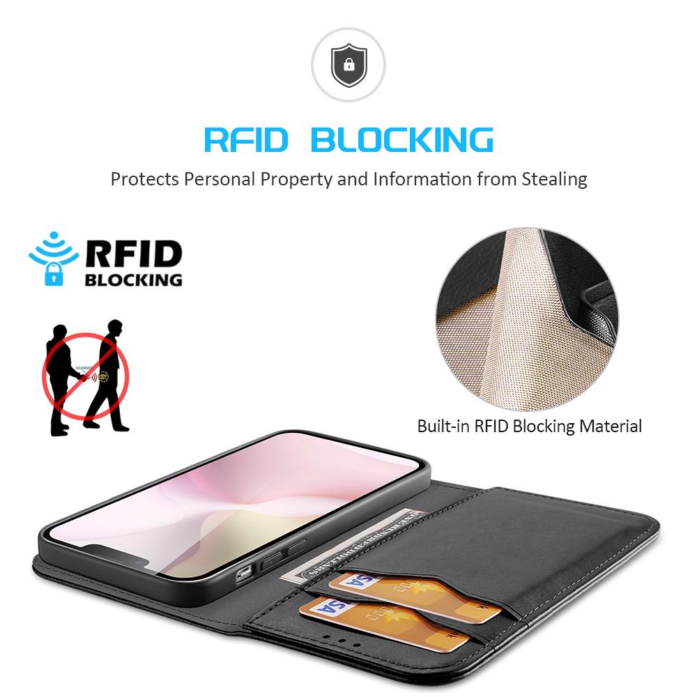 For iPhone 16e DUX DUCIS Hivo Series Cowhide + PU + TPU Flip Phone Case(Black)