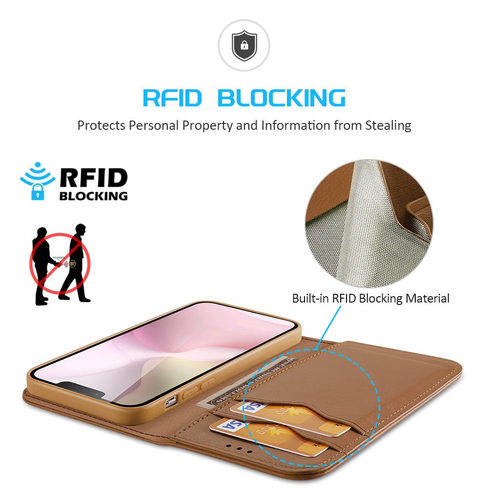 For iPhone 16e DUX DUCIS Hivo Series Cowhide + PU + TPU Flip Phone Case(Brown)