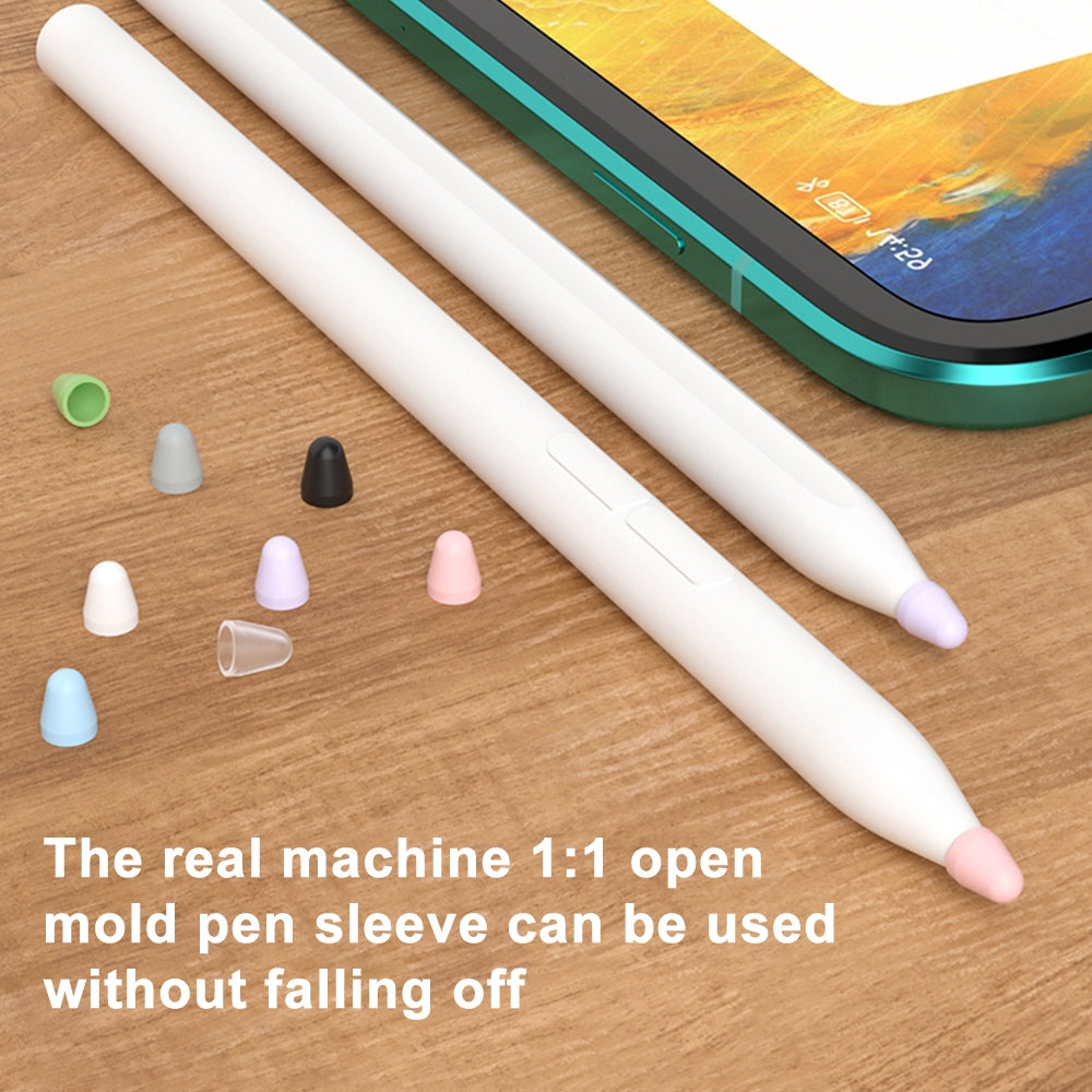 For Xiaomi Stylus Pen 2 8pcs / Set Silicone Wear-resistant Stylus Nib Cover(Black)