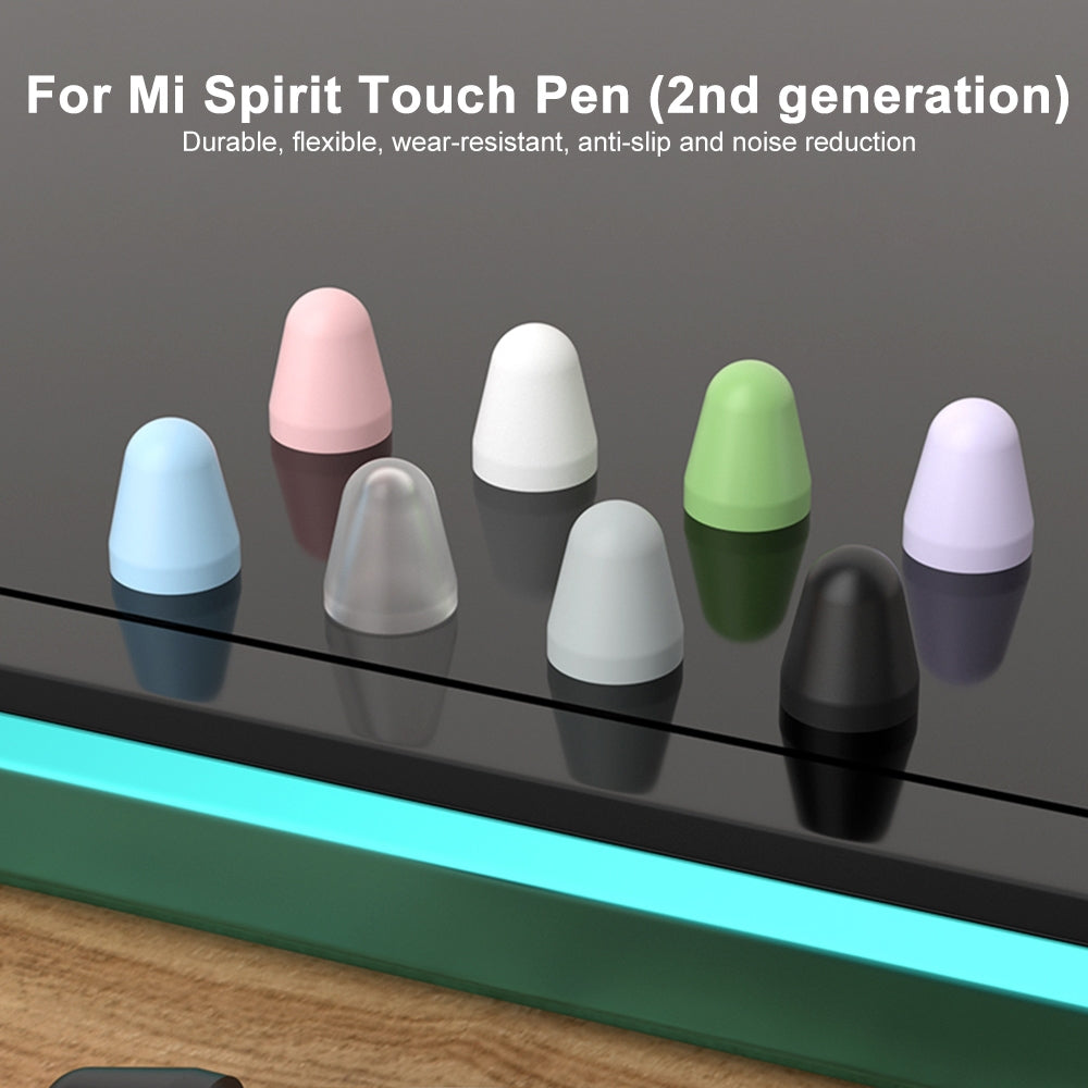 For Xiaomi Stylus Pen 2 8pcs / Set Silicone Wear-resistant Stylus Nib Cover(Black)