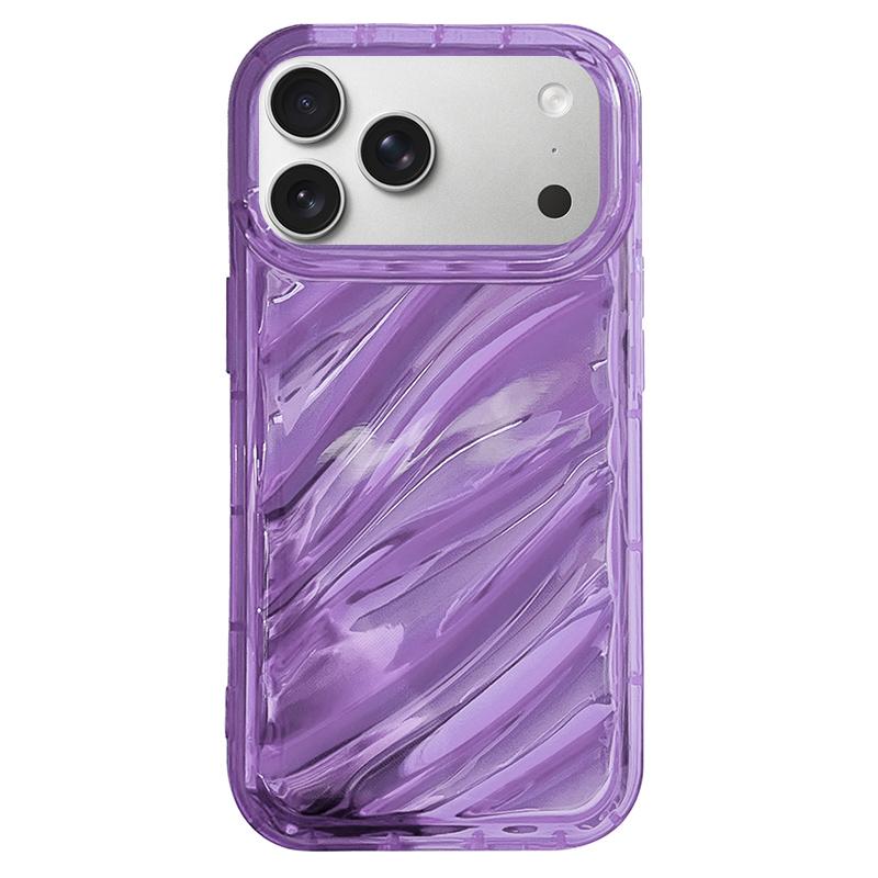 Compatible with iPhone 18 Pro Max Laser Sequin Waves TPU Phone Case - Purple