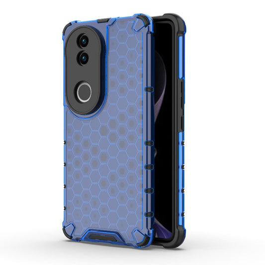 For vivo V50 5G Global Shockproof Honeycomb PC + TPU Phone Case(Blue)