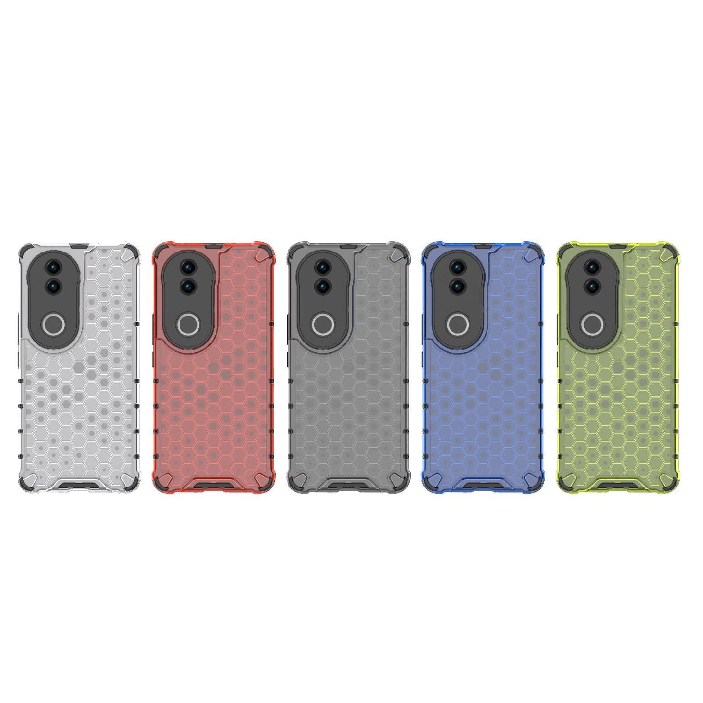 For vivo V50 5G Global Shockproof Honeycomb PC + TPU Phone Case(Blue)