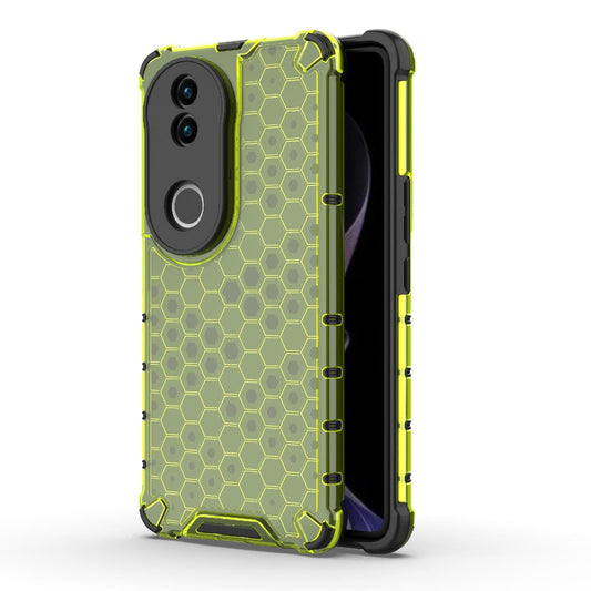 For vivo V50 5G Global Shockproof Honeycomb PC + TPU Phone Case(Green)