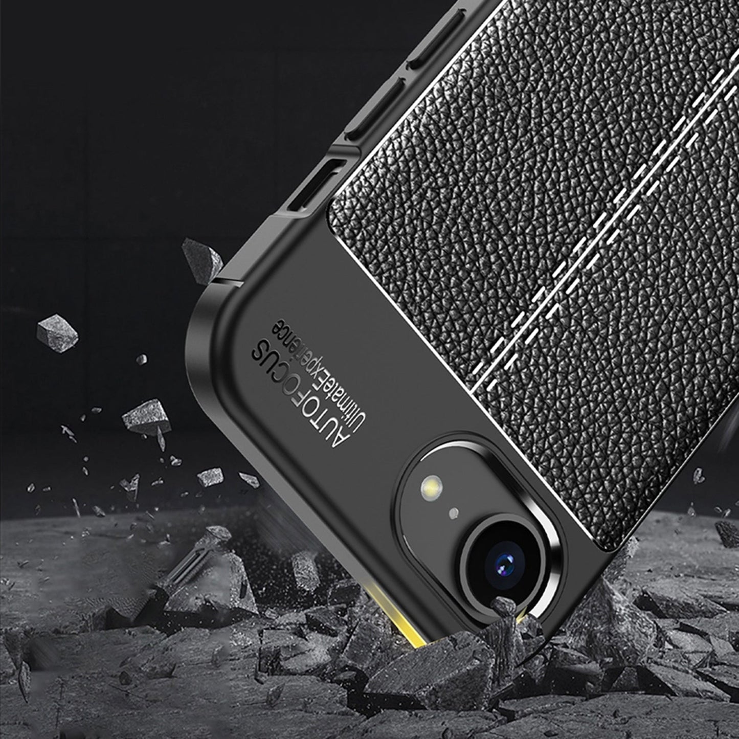 For iPhone 16e Litchi Texture Shockproof TPU Phone Case(Blue)