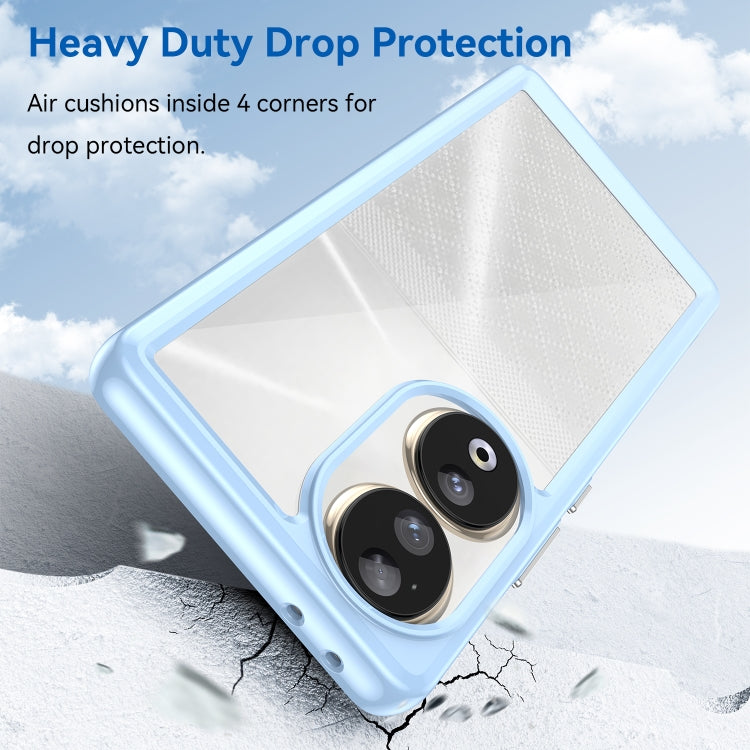 For Honor 80 Colorful Series Acrylic Hybrid TPU Phone Case(Blue)