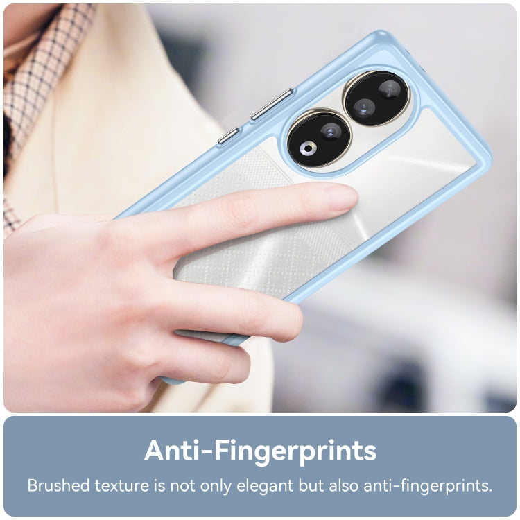 For Honor 80 Colorful Series Acrylic Hybrid TPU Phone Case(Blue)