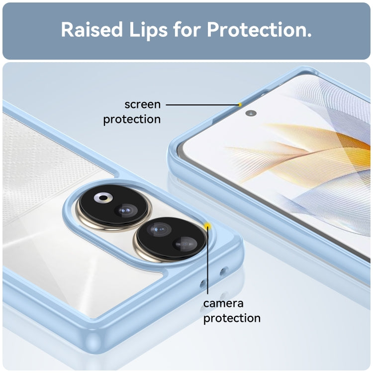 For Honor 80 Colorful Series Acrylic Hybrid TPU Phone Case(Blue)