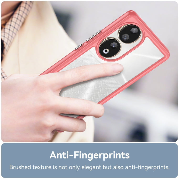 For Honor 80 Colorful Series Acrylic Hybrid TPU Phone Case(Red)