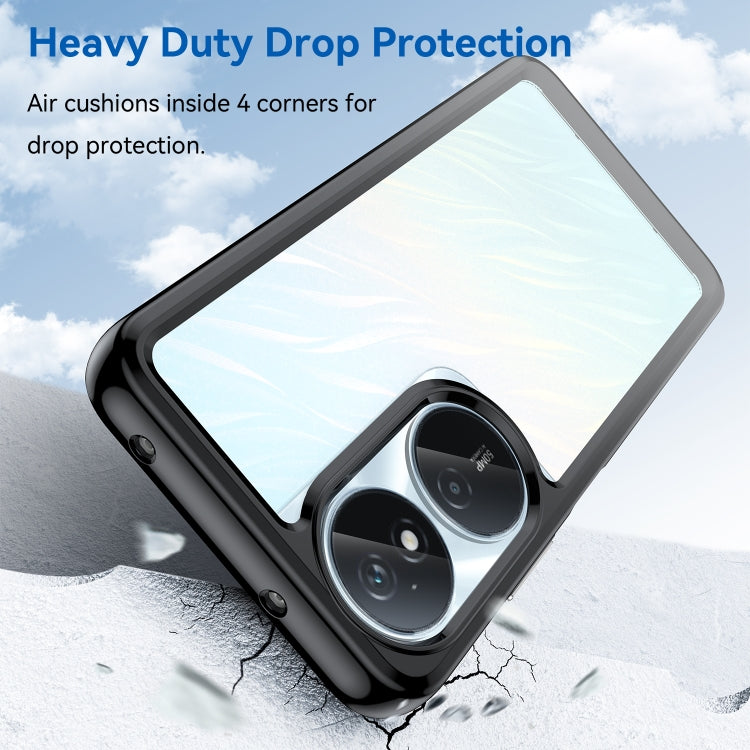 For Honor Play 50 Plus Colorful Series Acrylic Hybrid TPU Phone Case(Black)