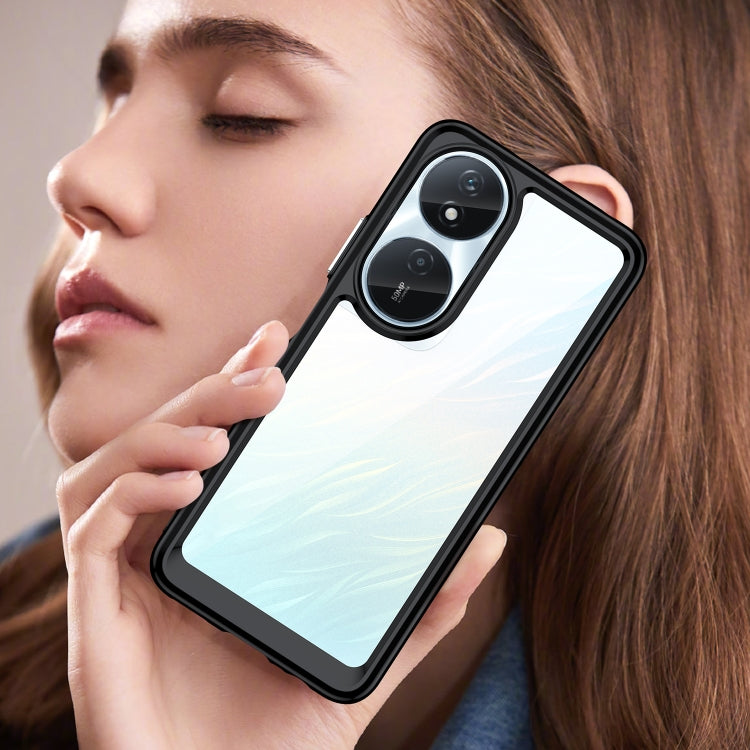 For Honor Play 50 Plus Colorful Series Acrylic Hybrid TPU Phone Case(Black)