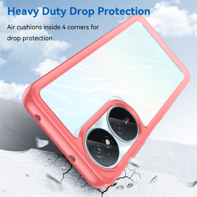 For Honor Play 50 Plus Colorful Series Acrylic Hybrid TPU Phone Case(Red)