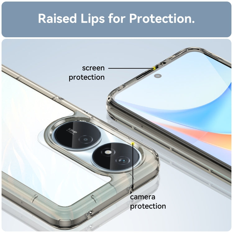 For Honor Play 50 Plus Colorful Series Acrylic Hybrid TPU Phone Case(Transparent Grey)