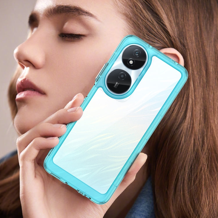 For Honor Play 50 Plus Colorful Series Acrylic Hybrid TPU Phone Case(Transparent Blue)