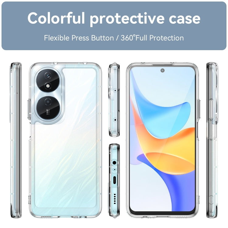 For Honor Play 50 Plus Colorful Series Acrylic Hybrid TPU Phone Case(Transparent)