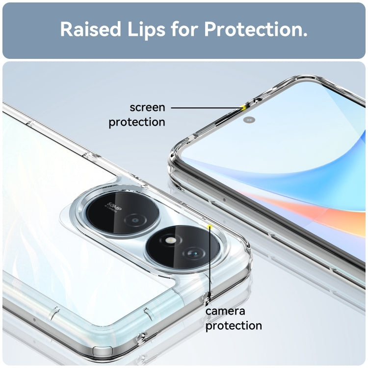 For Honor Play 50 Plus Colorful Series Acrylic Hybrid TPU Phone Case(Transparent)