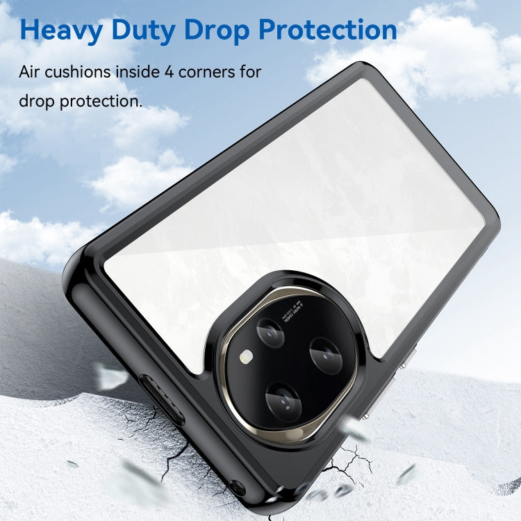 For Honor 100 Pro Colorful Series Acrylic Hybrid TPU Phone Case(Black)