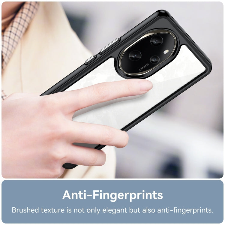 For Honor 100 Pro Colorful Series Acrylic Hybrid TPU Phone Case(Black)