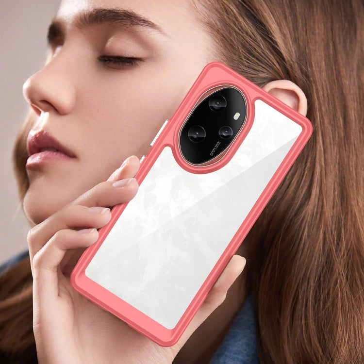 For Honor 100 Pro Colorful Series Acrylic Hybrid TPU Phone Case(Red)