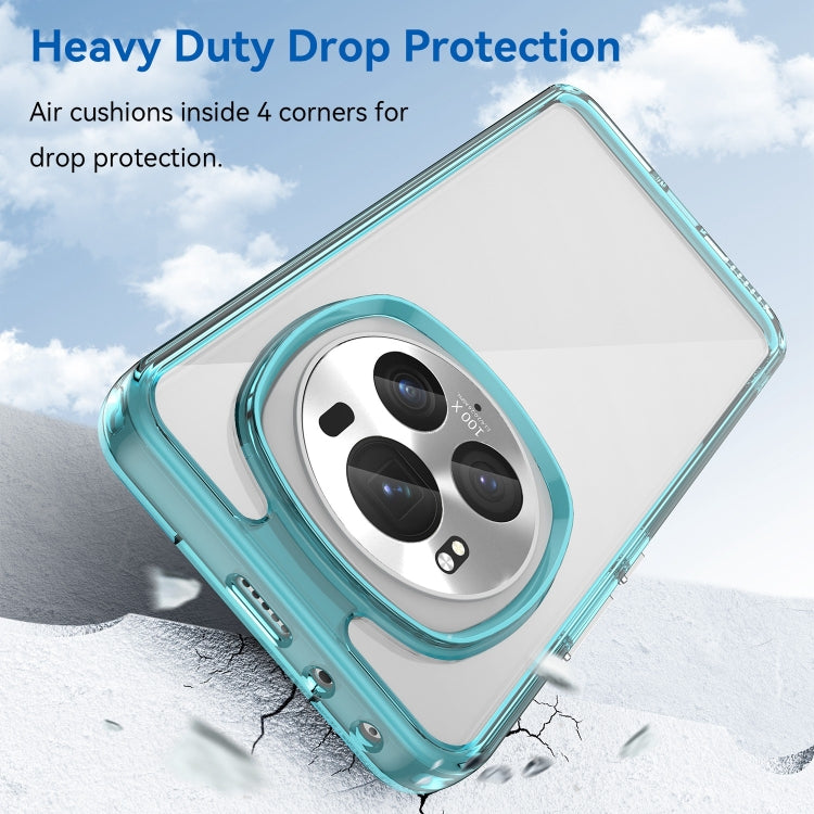 For Honor Magic6 Pro 5G Colorful Series Acrylic Hybrid TPU Phone Case(Transparent Blue)