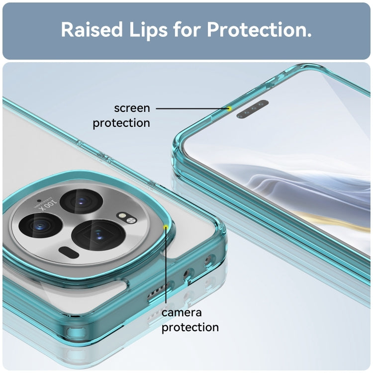 For Honor Magic6 Pro 5G Colorful Series Acrylic Hybrid TPU Phone Case(Transparent Blue)